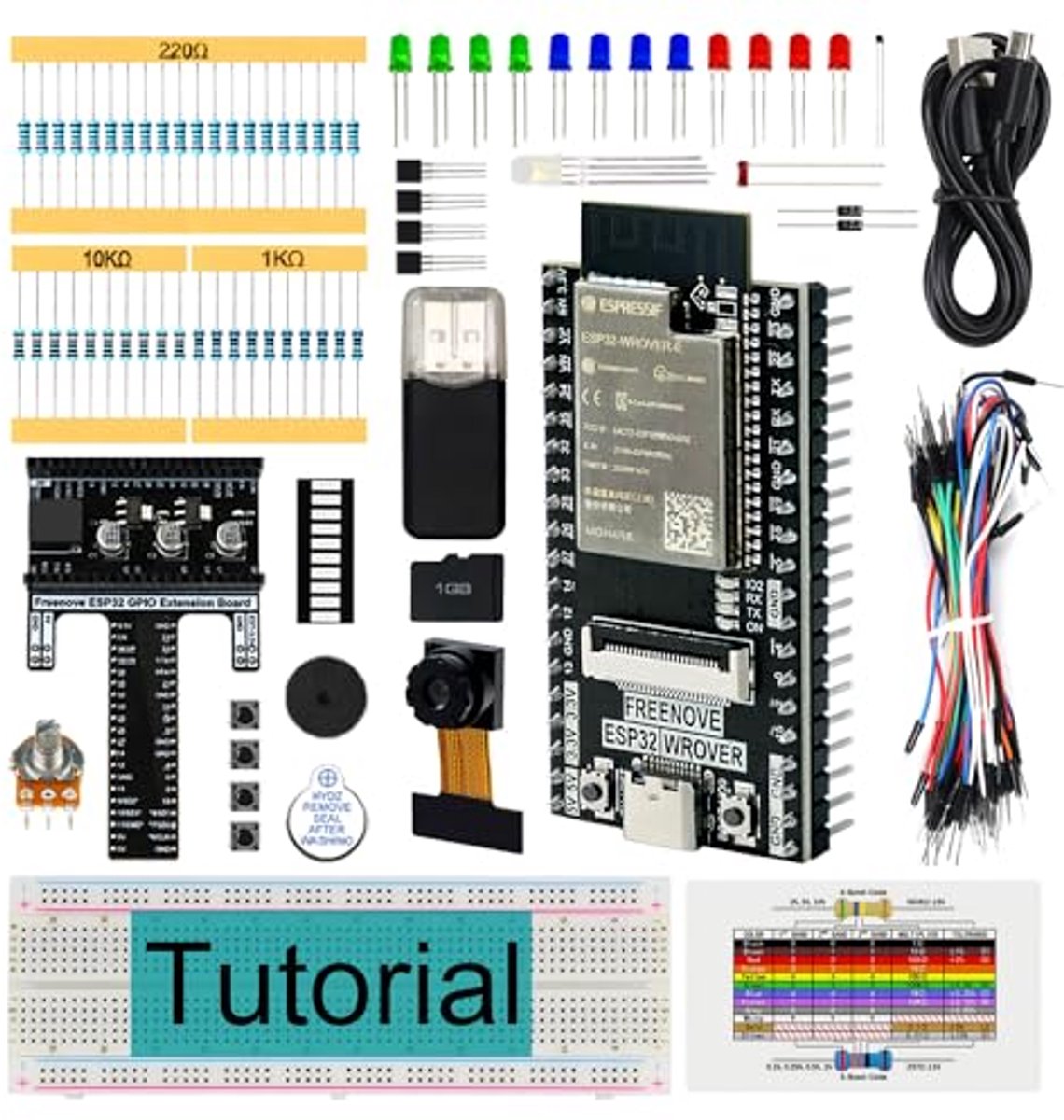 Basisstarterkit voor ESP32 CAM met Onboard Camera en Tutorial