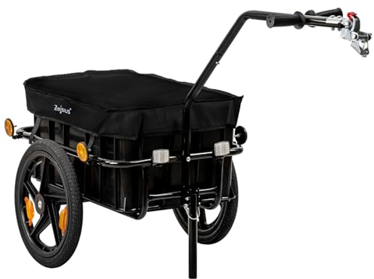 Fietskar voor Transport 68 Liter | Handwagen en Aanhanger voor Fiets