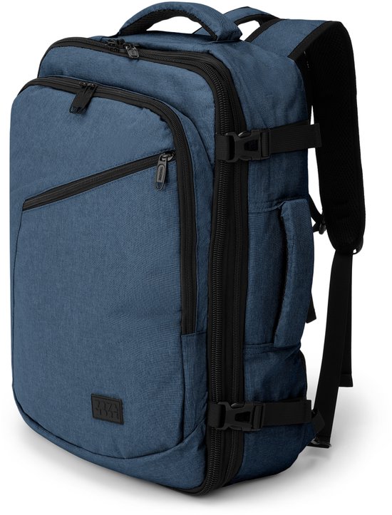 TRVLMORE 40L Reistas - Handbagage Rugzak - Rugtas - Weekendtas - Spatwaterdicht - Dames en Heren - Blauw