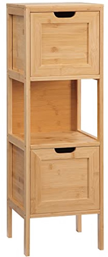 HOMCOM - Staande - 2 planken - Smalle - Badkamer - Kasten