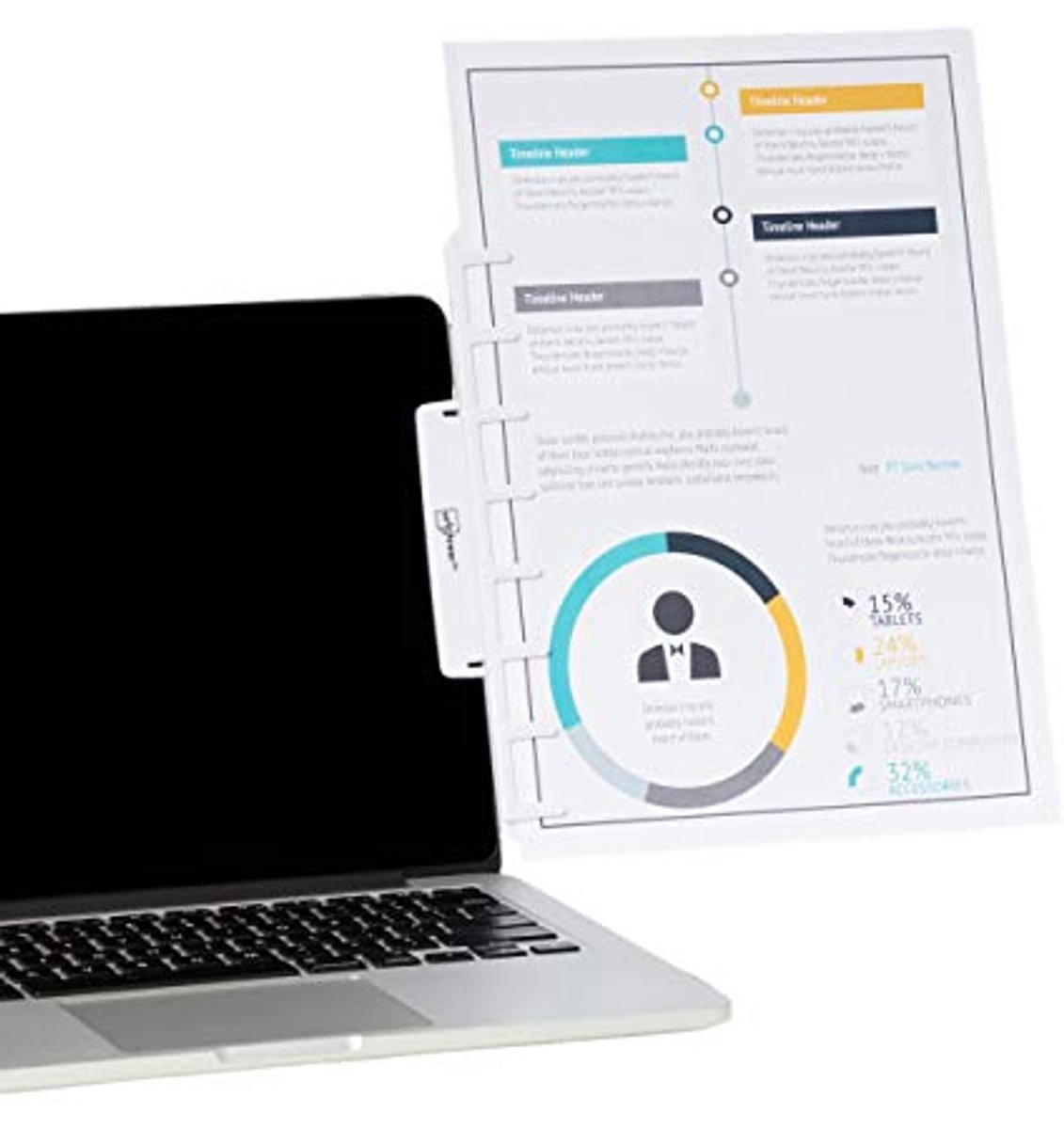 Documenthouder en Sticky Notes Organizer voor Monitor - Verbeter je Productiviteit