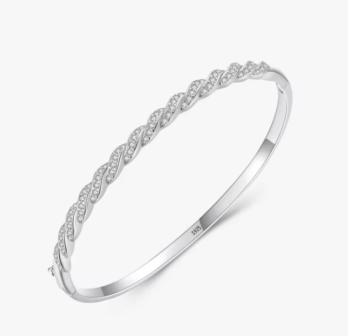 N3 Collecties Schitterende armbanden met kubieke zirkonia, Echt 925 sterling zilver, met verweven lijnen voor vrouwen