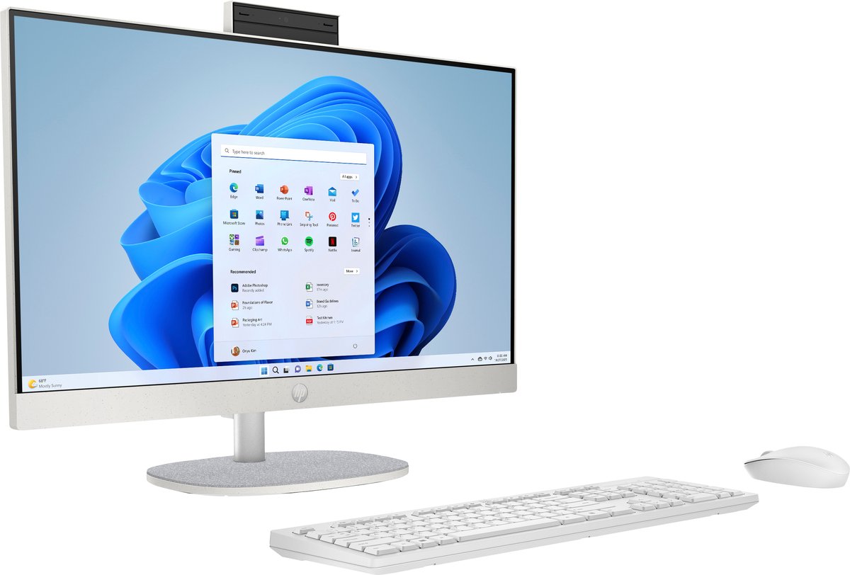 HP 24-cr0770nd All-In-One - 23.8'' FHD IPS - Intel Core i7-1355U - 16 GB DDR4 - 512 GB SSD - Windows 11 Home - Incl. Muis en Toetsenbord