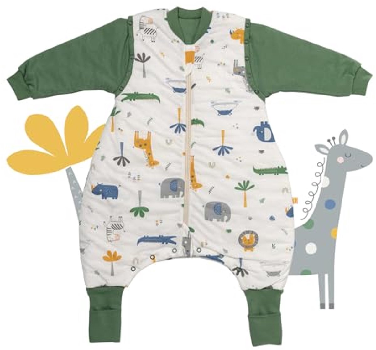 Baby Slaapzak met Voeten voor Alle Seizoenen, 2.5 Tog - Comfortabele en Veilige Slaapzak voor Baby's - 80 cm