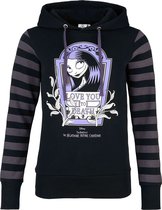 Sweat à capuche femme « L'Étrange Noël de Monsieur Jack » - Noir/Violet - Taille L