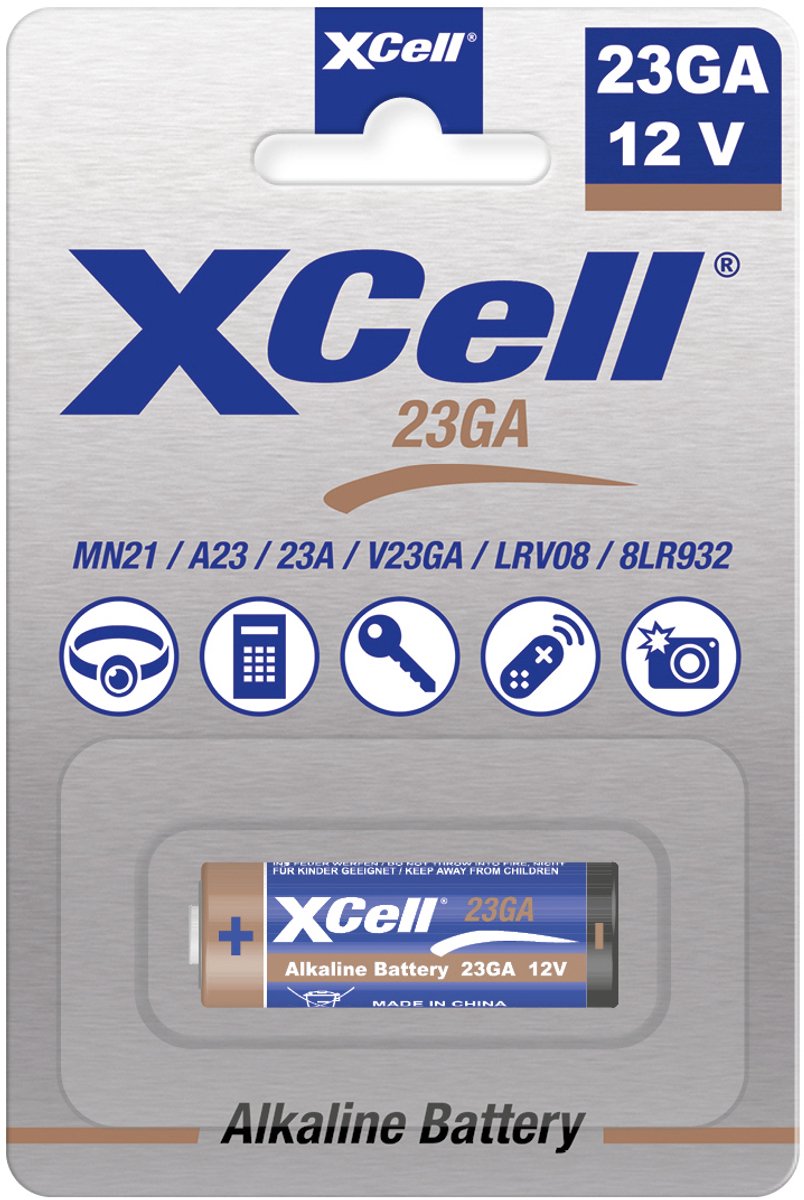 XCell 149311 huishoudelijke batterij Wegwerpbatterij A23, MN21, 23GA Alkaline