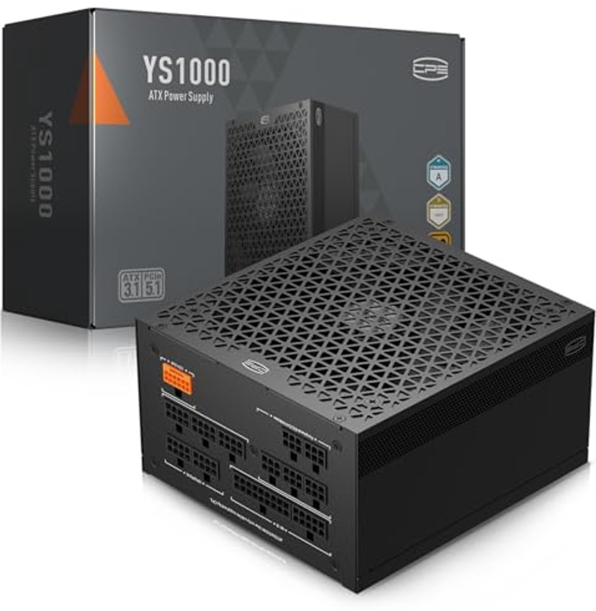Image of 1000W 80 Plus Gold Voeding - Volledig Modulaire PCIe 5.1 & ATX 3.1 Gaming PSU met 135mm FDB Ventilator