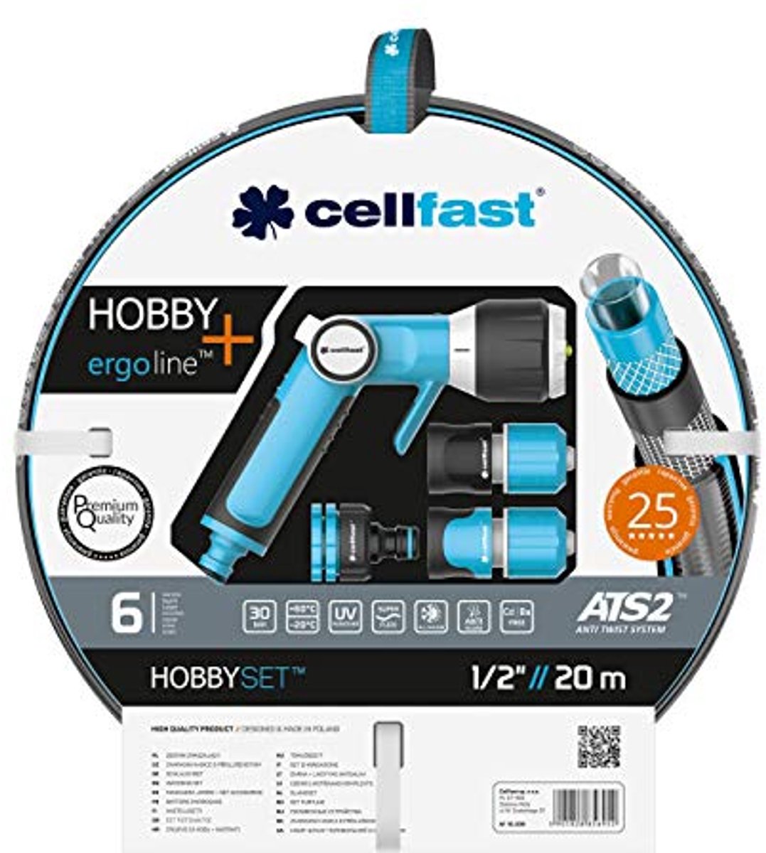 Hogedruk Tuinslang Set 20m 1/2" - 6-laags, UV-bestendig en Anti-twist Design