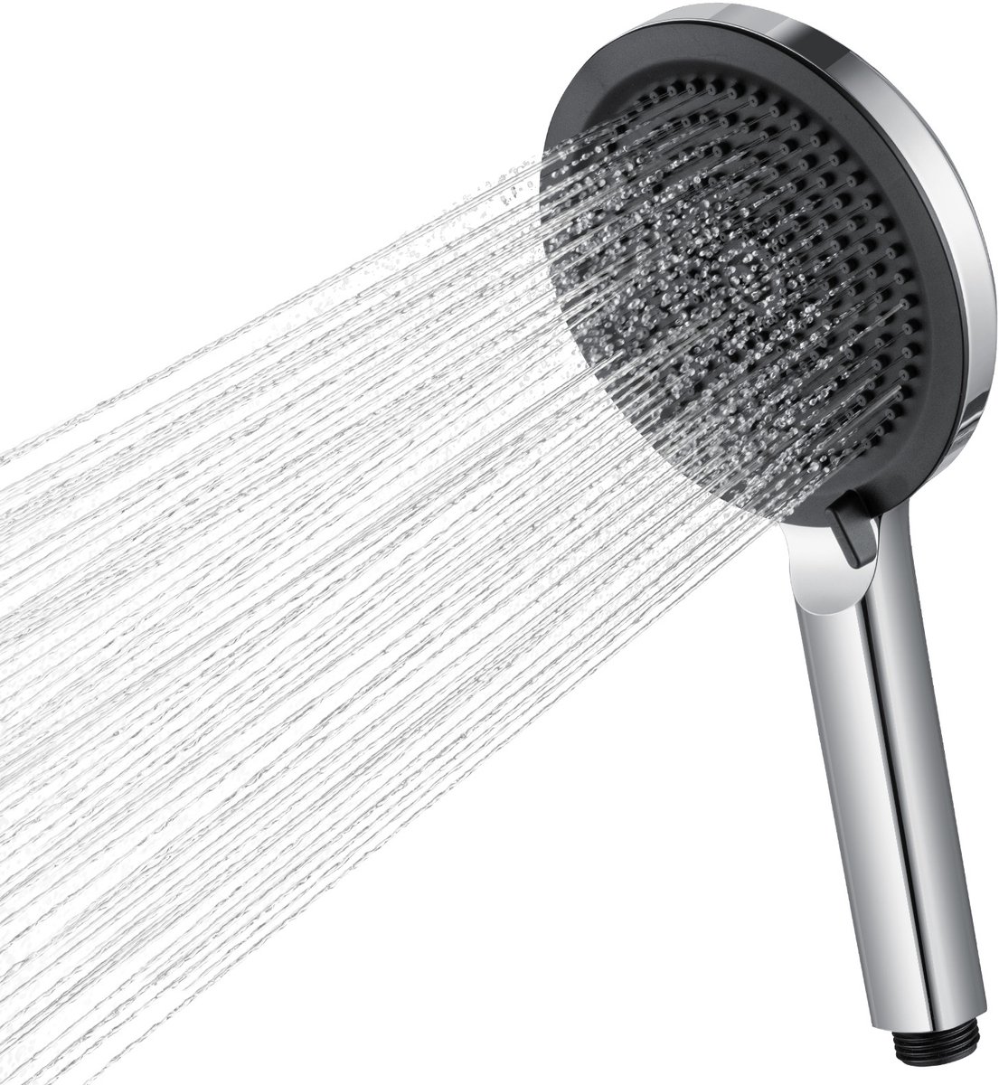 DERW MAX Douchekop - Handdouche 4 standen - Handdouche met Hoge Druk - Zwart - Ø12.7 cm