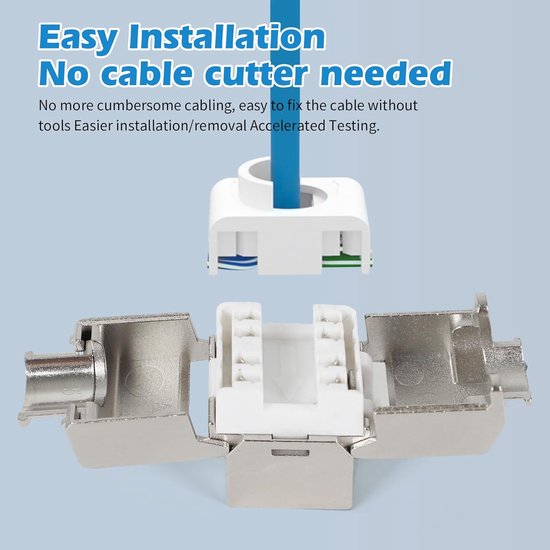4x DeleyCON CAT 7 Keystone Jack-Module - Optimaal Voor CAT7 Leggen Connector Patch Kabel Netwerk Stp Afscherming Vrouwelijk 1000 Mhz 10 Gbits Isolatie Verplaatsing Lsa 4x DeleyCON CAT 7 Keystone Jack-Module - Optimaal Voor CAT7 Leggen Connector Patch Kabel Netwerk Stp Afscherming Vrouwelijk 1000 Mhz 10 Gbits Isolatie Verplaatsing Lsa