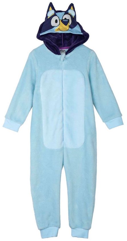 Bluey Onesie - Maat 104 - Polyester - Blauw - Pyjama - Jongens