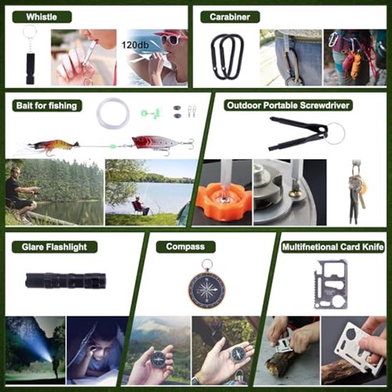 Generisch Adventskalender 2024 für Erwachsene, Survival-Kit mit 24
