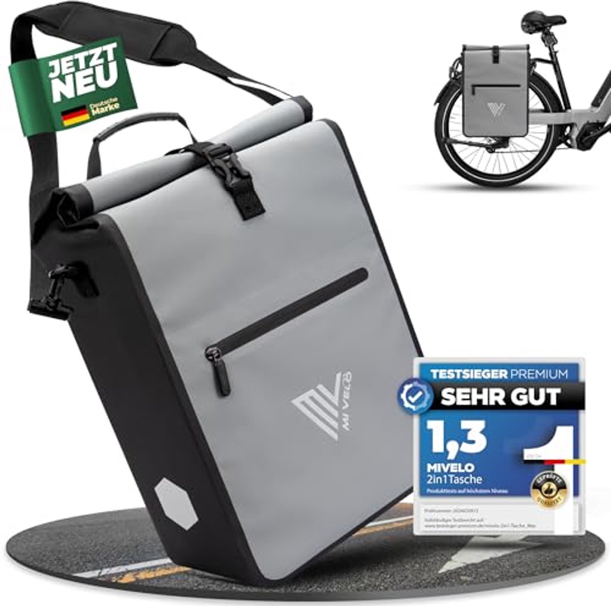 Waterproof 2-in-1 Fietstas voor Pannier Rack - 25L