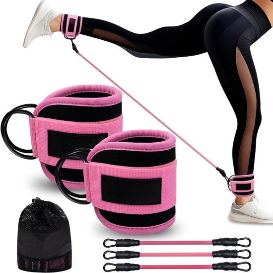 Fit Het Nieuwe Jaar In - Multi-Loop Deur Anker Riem Been Enkelbanden Voor Weerstand Training Fysiotherapie Thuis Workouts