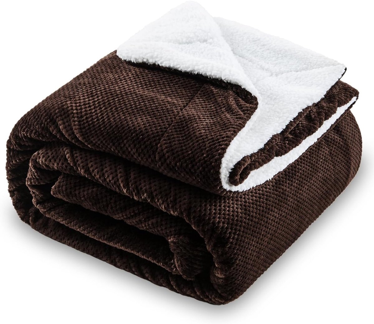 DailySupplies® Fleece Deken - Zachte Plaid - Warmtedeken 150x200cm - Bruin