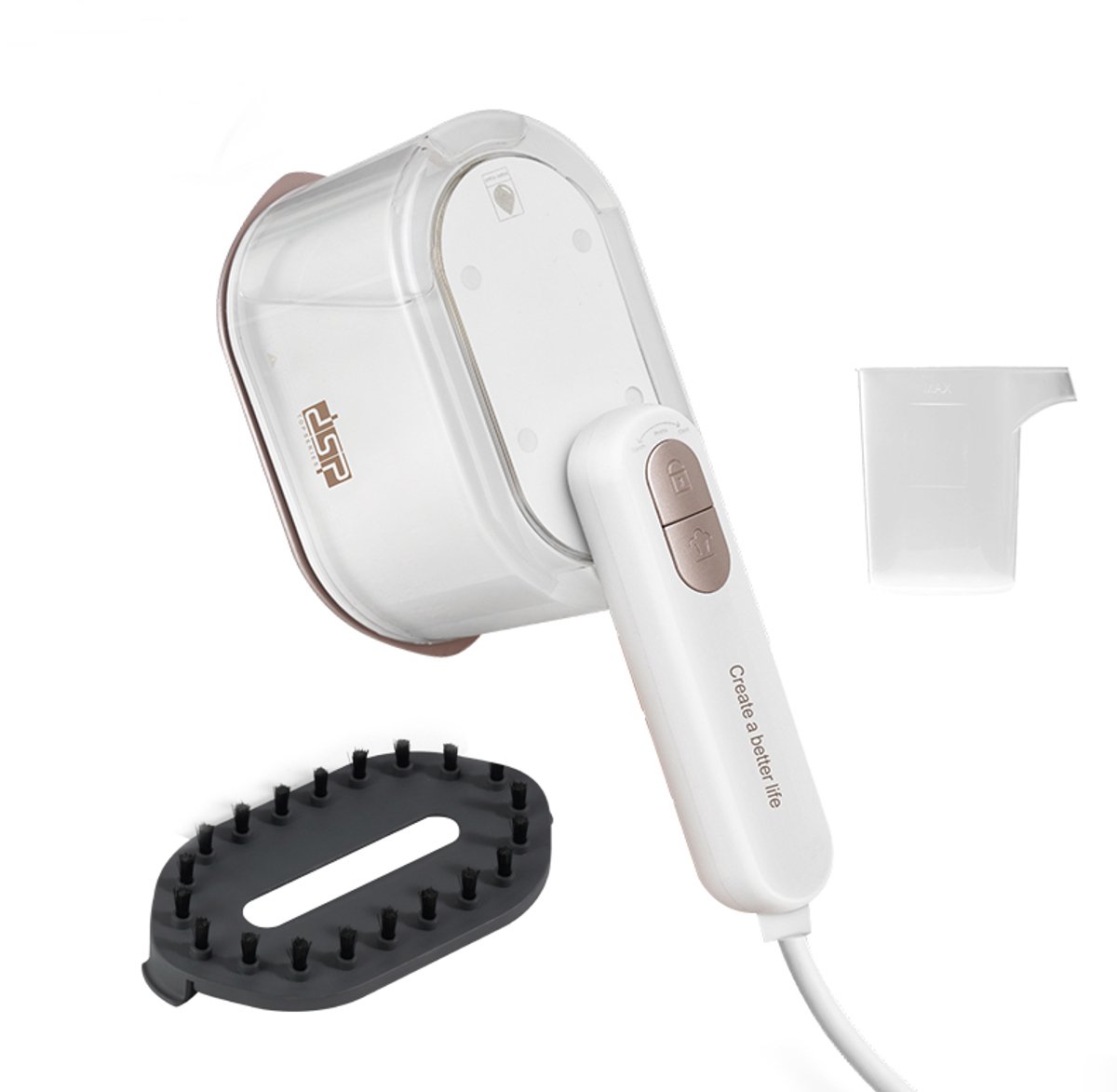 Dsp Handstomer Kleding – 1400w Draagbare & Opvouwbare Stoomreiniger Met Keramische Plaat – 160ml Waterreservoir – Snel & Krachtig