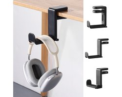 kwmobile Kunststof hoofdtelefoonhouder voor Headset / Overear headphone Headset Houder - Hoofdtelefoonstandaard - Headset Houder Bureau - zwart