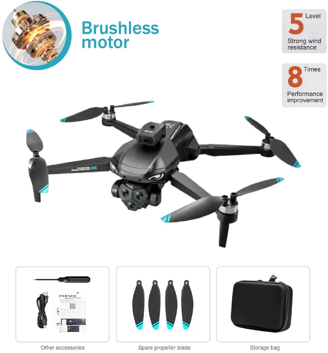 M33 Drone 4K HD Drievoudige Camera Opvouwbare RC Quadcopter met WiFi FPV en Schermbediening