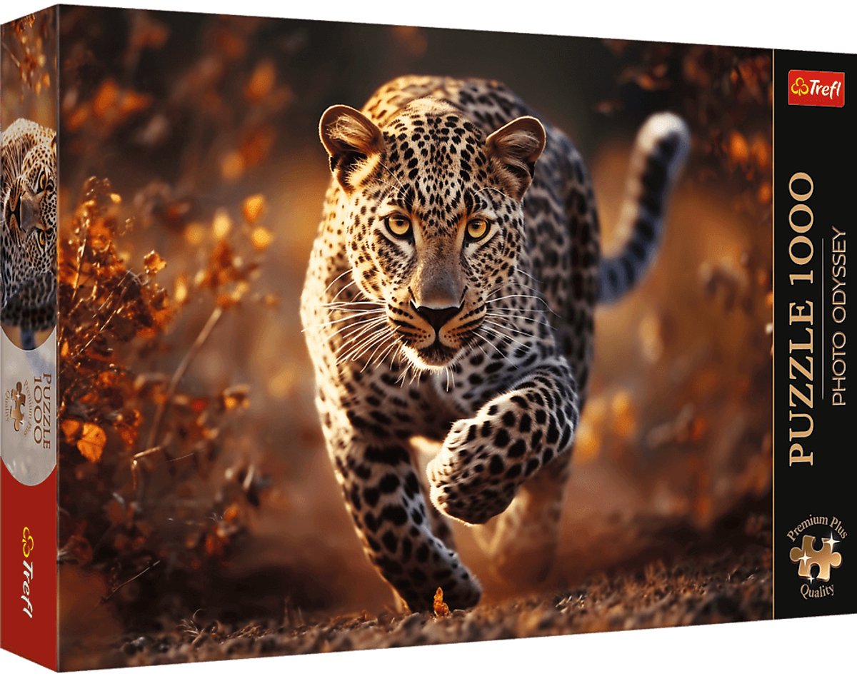 Trefl legpuzzel 1000 stukjes - Premium Plus Wild Leopard foto puzzel FSC.