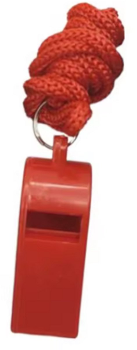 Scoby - Scheidsrechtersfluit - Speelgoedfluitje - Fluit - Whistle - Rood