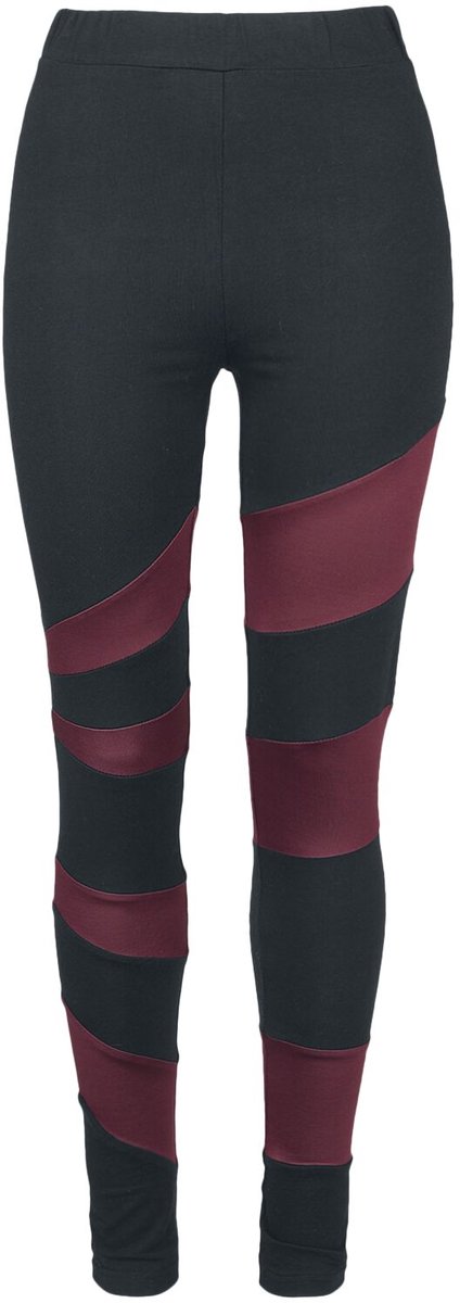 Black Premium by EMP Zwart-rode legging - Dames - 4XL