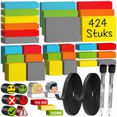 ATWAM 424 delig Whiteboard Magneten - voor Whiteboard, Magneetbord, Memobord of Magnetisch Tekenbord - Herschrijfbare Magneten op Koelkast - Scrum Mega Set XXL