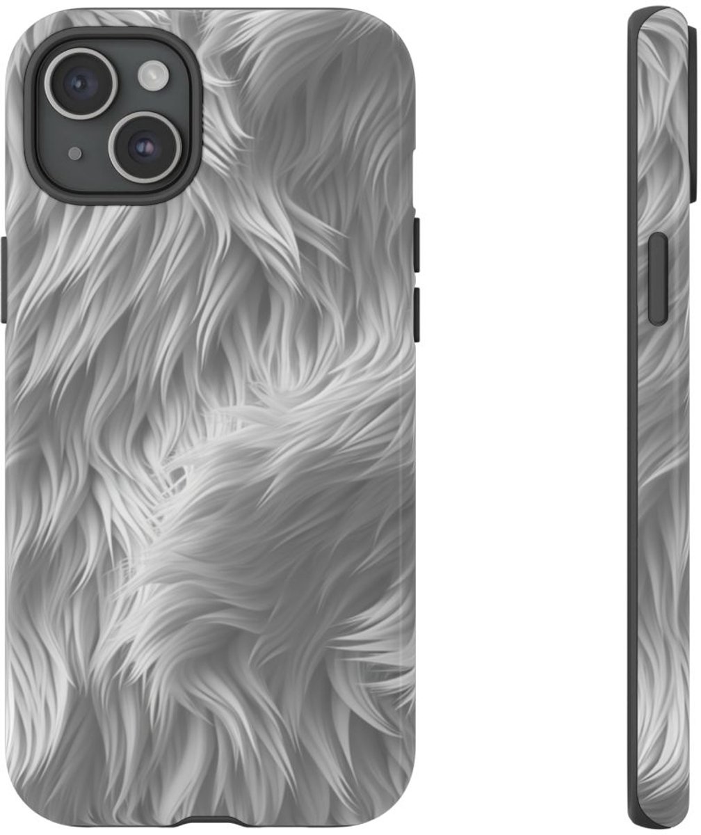 Wit Bontstructuurpatroon – Telefoonhoesje Geschikt voor iPhone 15 Plus