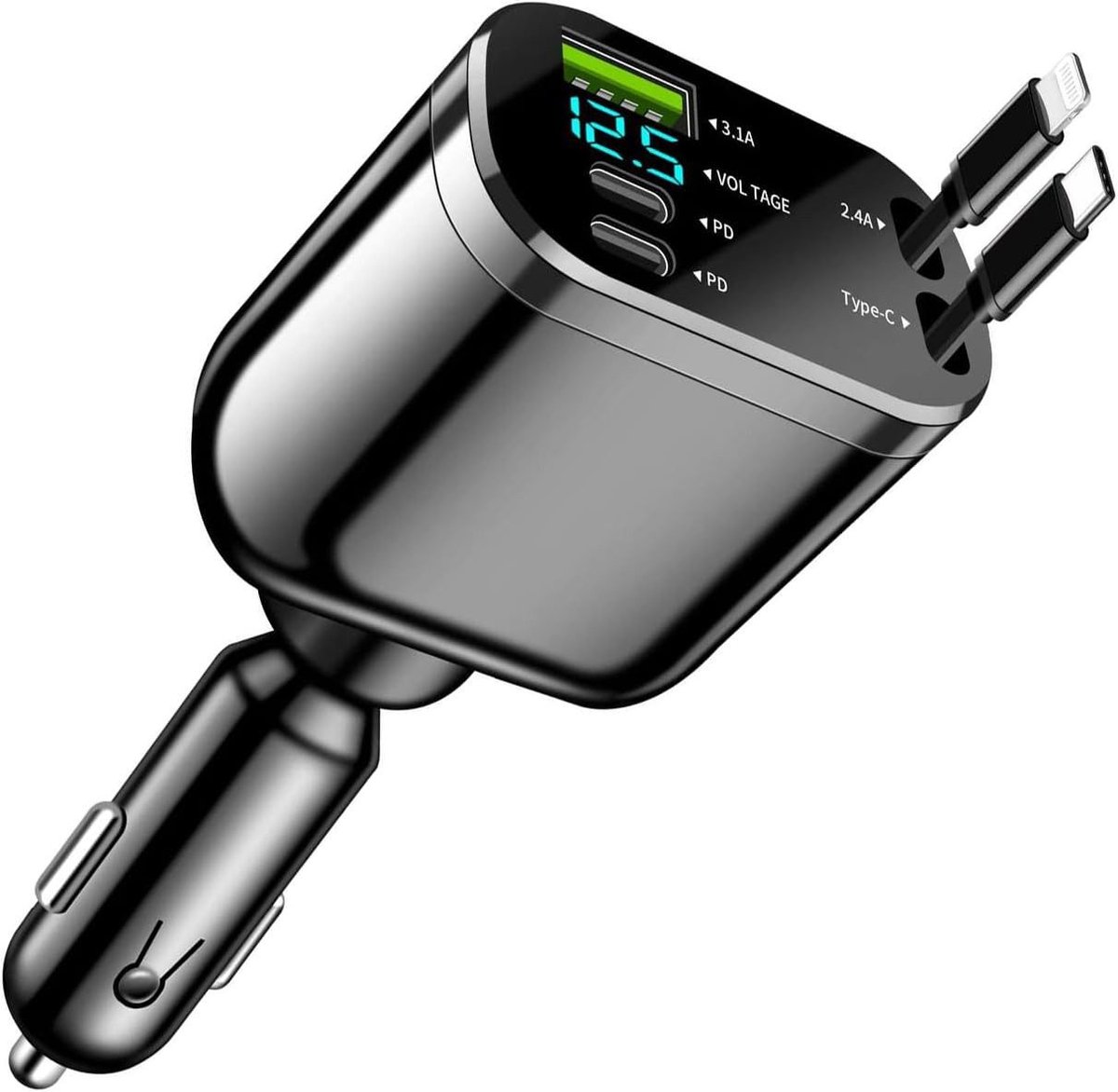 Neue Dawn- Autolader usb c 2 poorten Auto USB C snellader Oplader Sigarettenaansteker - voor iPhone 17/16/15/14/13/12/11/X/8 reeks /Samsung S25/S24/S23/S22/S21/S20 reeks
