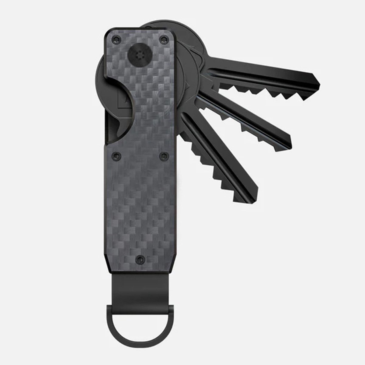 Sleutelhouder voor compacte metalen sleutels | Innovatieve minimalistische L-sleutelhanger voor heren (met gratis schroevendraaier)