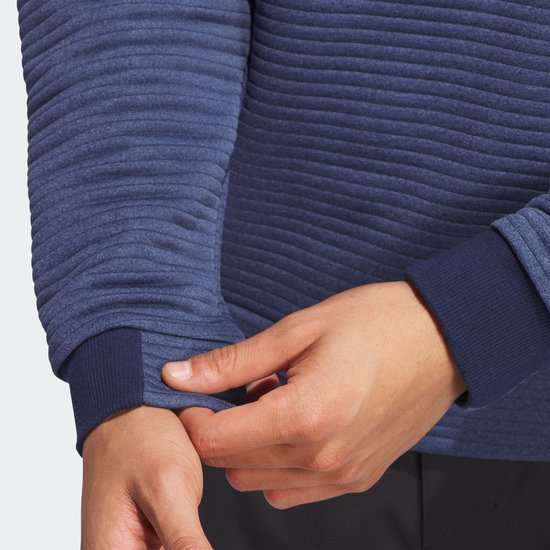 adidas Performance Ultimate365 DWR Textured Pullover met Korte Rits - Heren - Blauw van adidas — afbeelding 4
