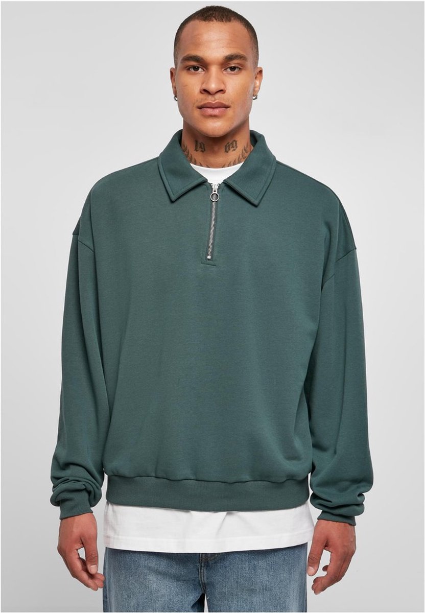Urban Classics Shirt Collar Crewneck sweater/trui 5XL Groen