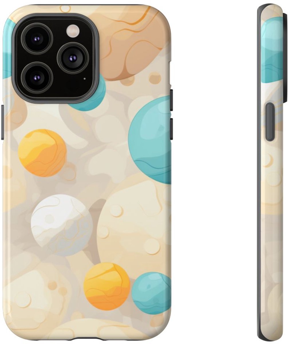 Kleurrijke Marmeren Bollenpatroon – Telefoonhoesje Geschikt voor iPhone 14 Pro Max