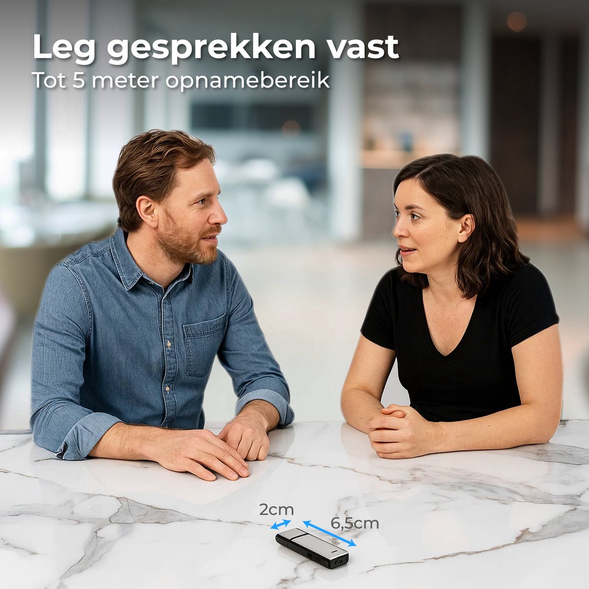 TLS Commerce Afluisterapparatuur 16 Gb USB Voice Recorder - afbeelding 3