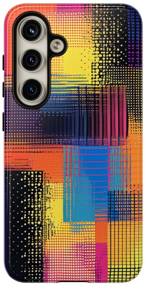 Kleurrijk Abstract Pixelpatroon – Telefoonhoesje Geschikt voor Samsung Galaxy S24