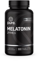 Pure. Melatonine - 299mcg - 300 tabletten - slaap - bevordert de slaapbereidheid
