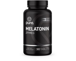 Pure. Melatonine - 299mcg - 300 tabletten - slaap - bevordert de slaapbereidheid