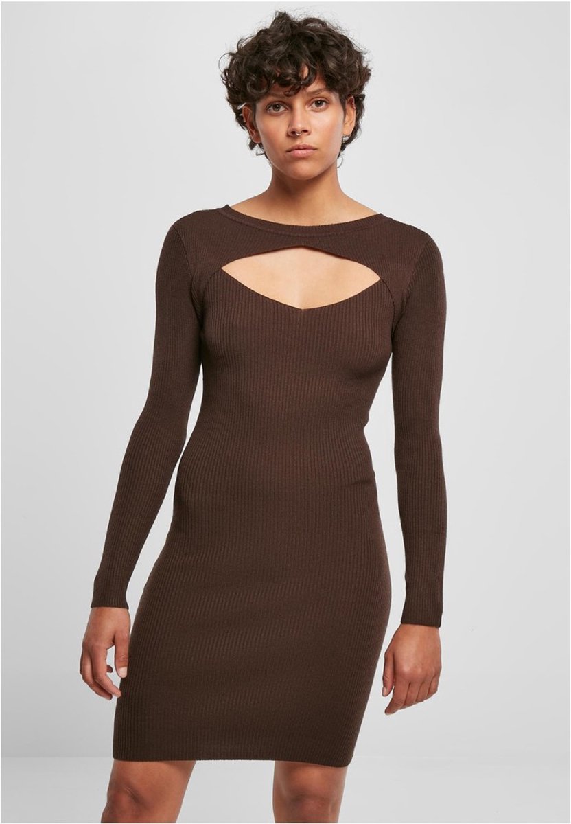 Urban Classics Cut Out Korte jurk M Bruin