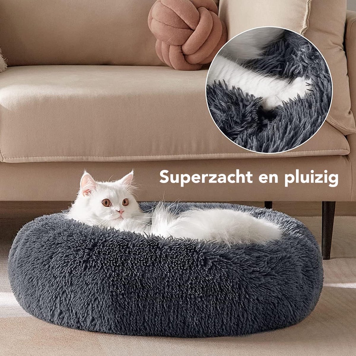Dongyo New Village Pawello Kalmerend Donut Hondenmand XL (80 cm) thumbnail 3