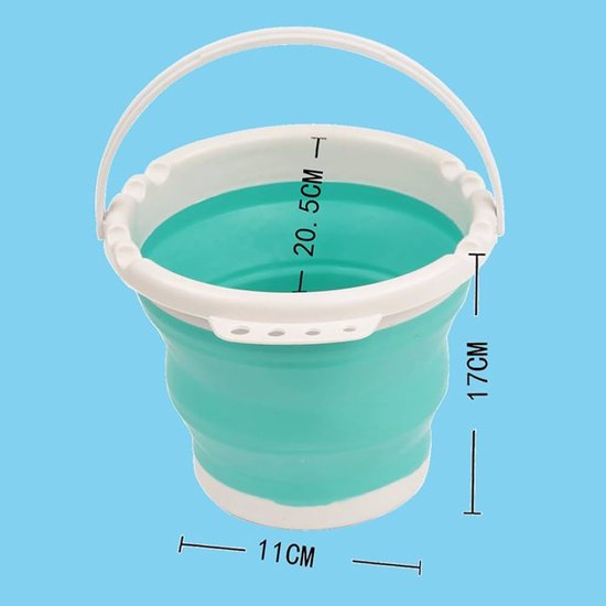 Opvouwbare emmer, 10 liter, ronde siliconen strandemmer, opvouwbaar, voor vissen, kamperen, huishoudelijk wasmiddel (grijs