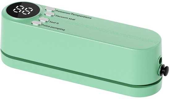 Home food sealer volautomatische sealmachine digitale screen screen keuken vacuum verpakkingsmachine, licht groen — afbeelding 2