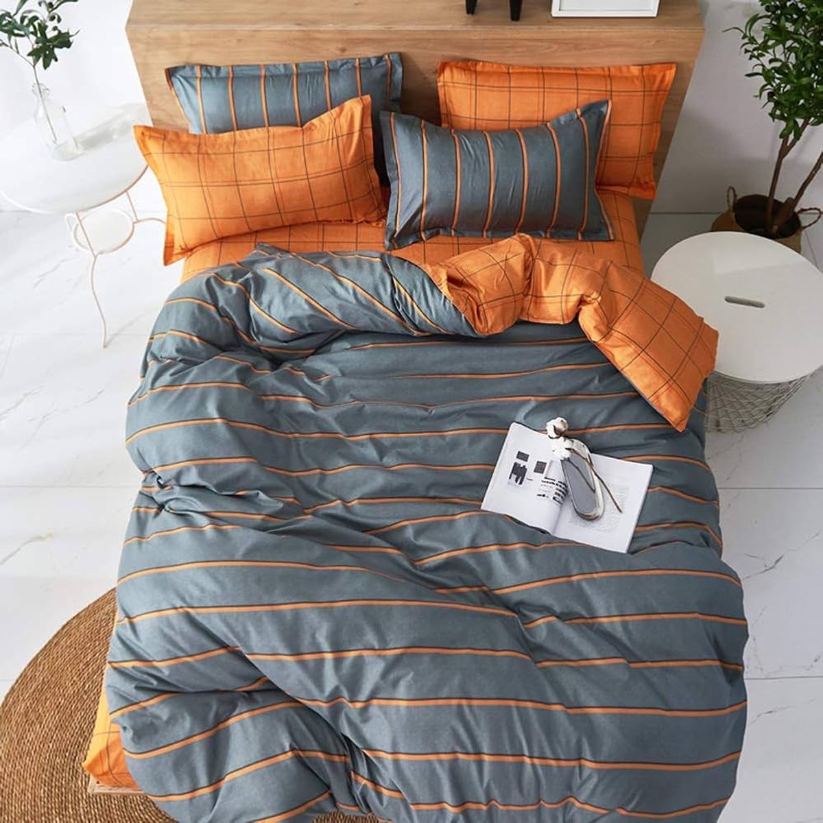 Image of 4-delig beddengoed - zacht en comfortabel - set van 4 - kleurrijk - polyester