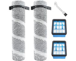 Geschikt voor Reserveonderdelen voor Bissell CrossWave OmniForce Edge stofzuigers 4076, 4087, 4000, 4006, 4007, 4008, 4017, 3912, 3999, accessoireset 2 borstelrollen + 2 filters