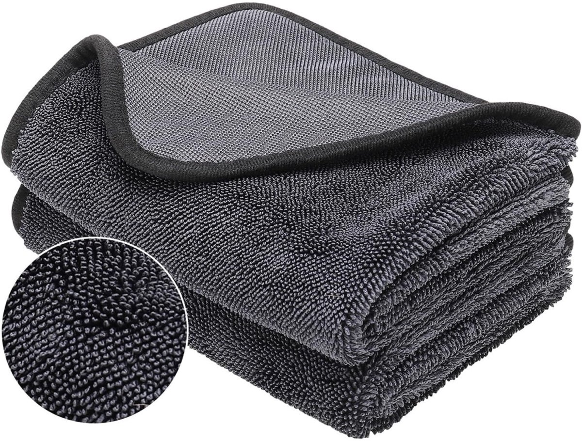 TOVBMUP 2 Stuks Douchelakens - Badlakens - 40x60cm - Dubbelzijdig Reinigen, Snel Droog, Versterkte Naad - Geschikt voor Douche en Bad - Microvezel