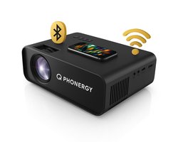 Phonergy Lumora - Mini Beamer - Full HD (4K ondersteuning) - Projector - 2026 - 15000 Lumen - HDMI- Wifi - Bluetooth - Zwart