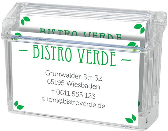 deflecto Visitekaarthouder 'Grab-a-Card', transparant