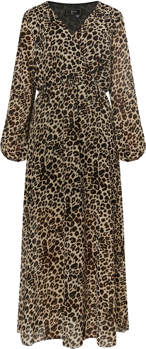faina Maxi-jurk met luipaardprint