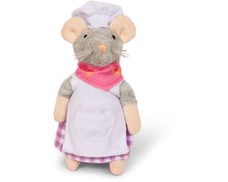 Het Muizenhuis knuffelmuisje bakker - pop van biologisch katoen.