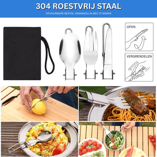 ZRSS® Camping Pannenset Aluminium - Kookset - Kamperen - Campingpan - 12-delige set — afbeelding 3