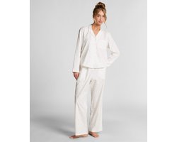 Hunkemöller Jacquard Pyjamashirt met Lange Mouwen Blauw L