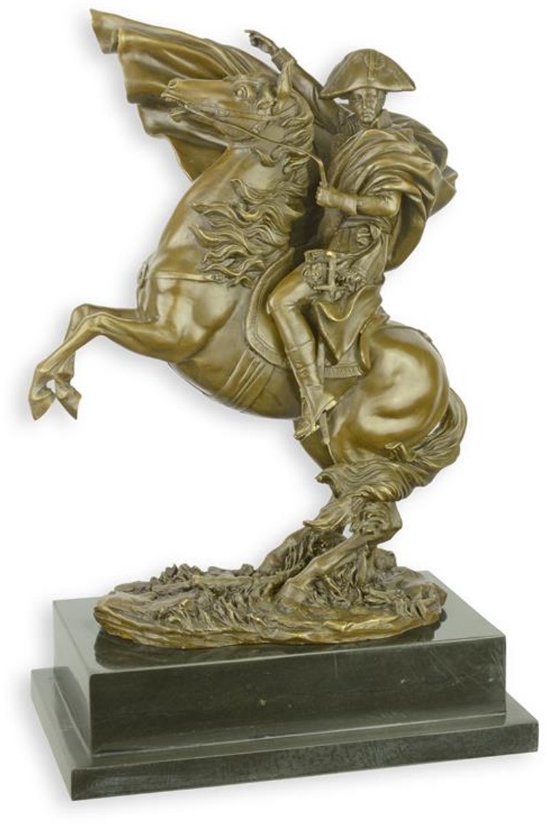 Beeld - Napoleon te paard - Bronzen sculptuur - 43,5 cm hoog
